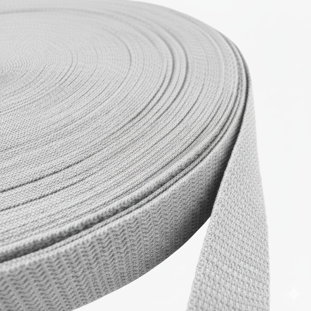 1.35 mm Silver Polypropylene Webbing