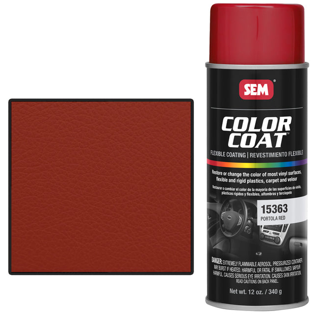 SEM Vinyl Coat spray portola red for vinyl restoration
