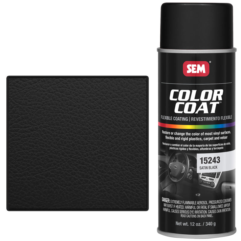 SEM Vinyl Coat spray satin black for vinyl restoration