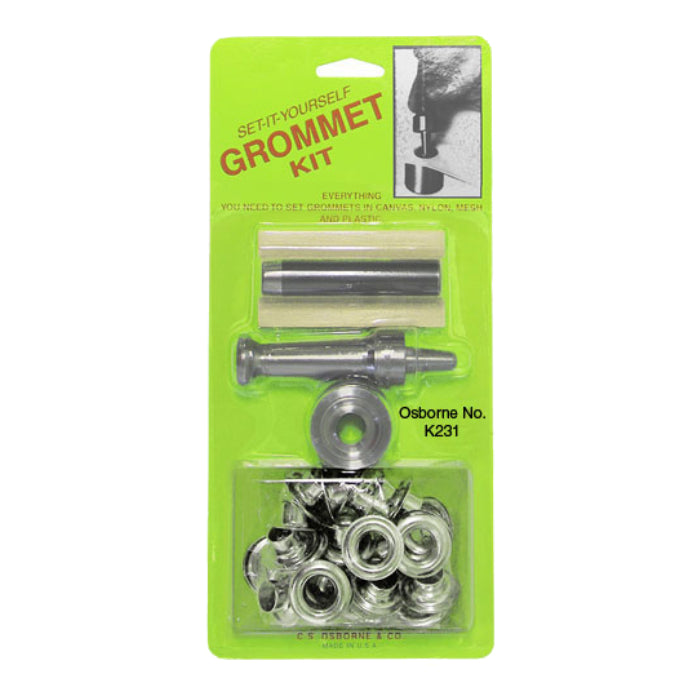 K231-2 3/8" (#2) Nickel-Plated Brass "Set-It-Yourself" Grommet Kit