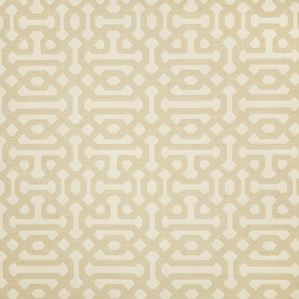 54" Sunbrella® Fretwork Flax (45991-0001) Upholstery Fabric