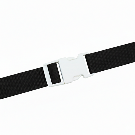 1" White Single Adjustable Side Release Webbing Buckle